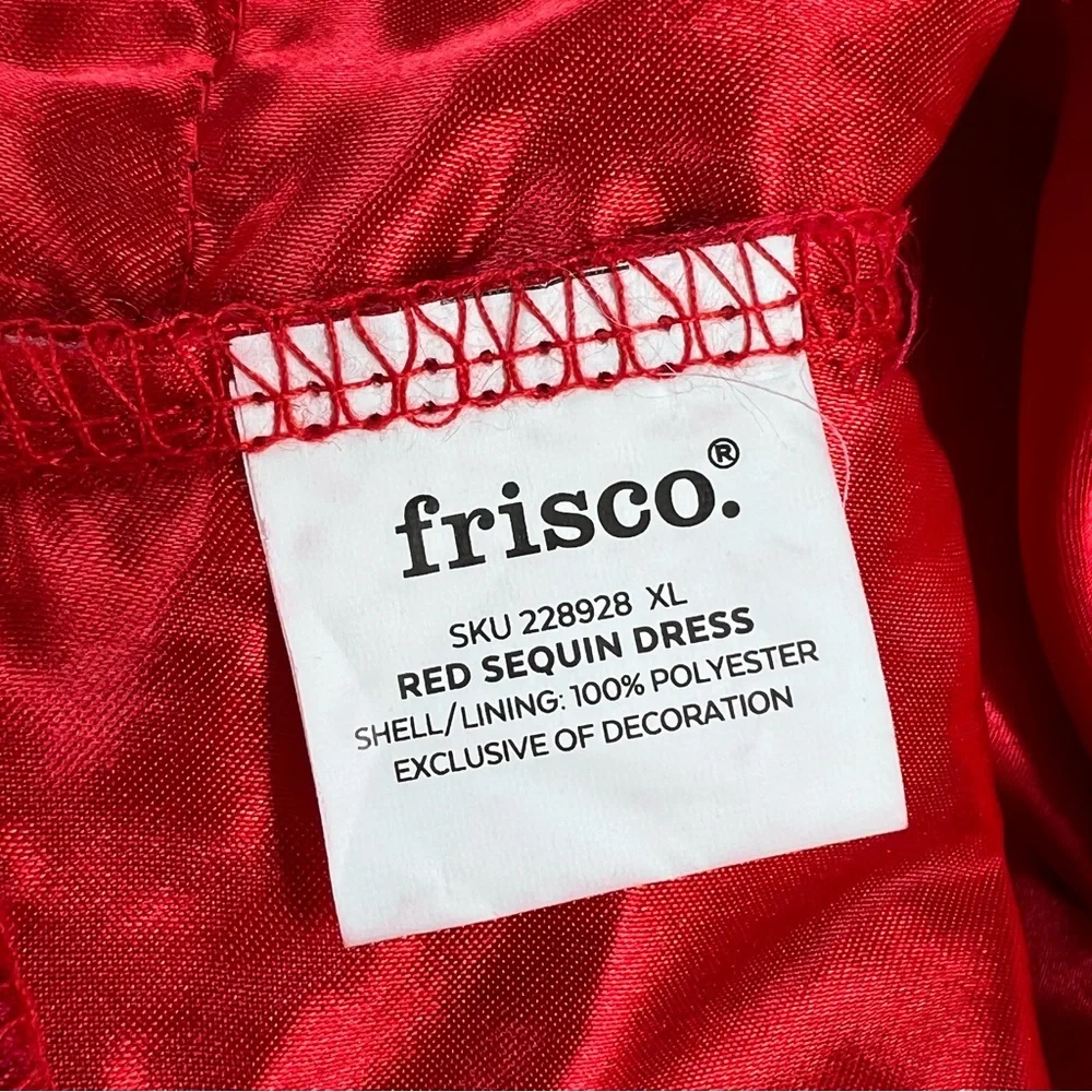 FRISCO XL Red Sequin Tulle Dog Dress Christmas Valentine Holiday Costume NWT
